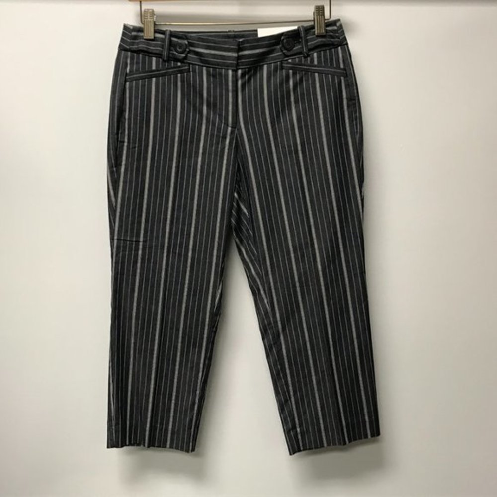 NWT Ann Taylor Loft Striped Cropped Stretch Pants